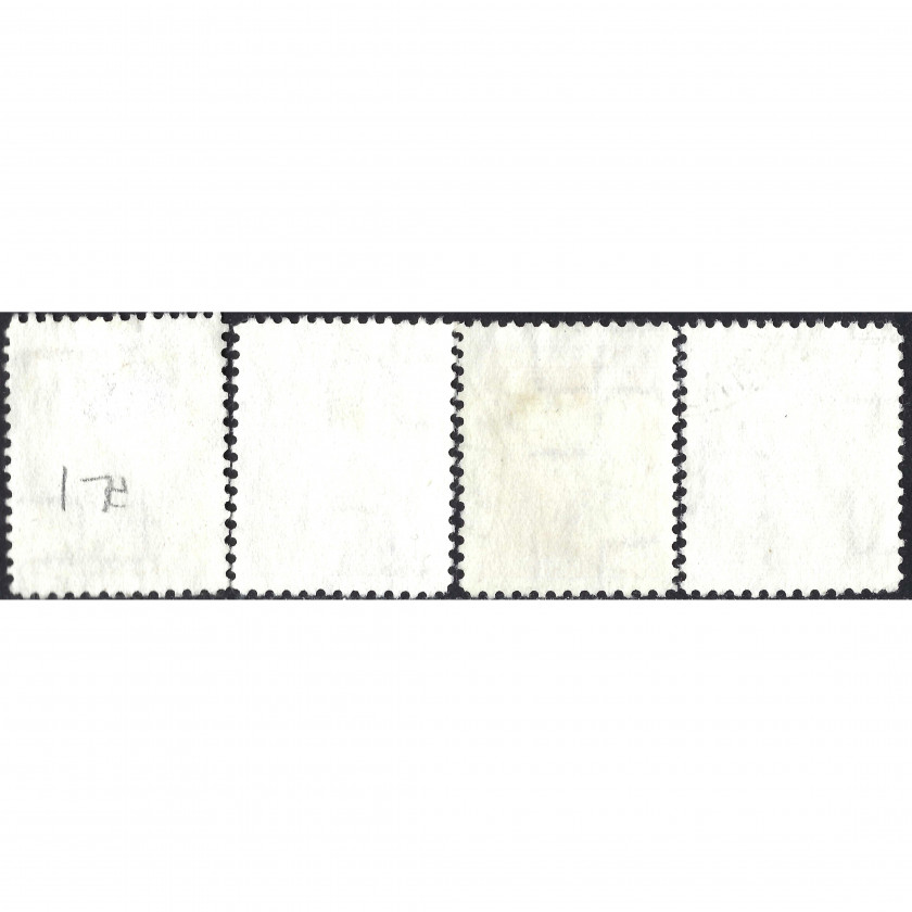 1934, Latvia, 3s-35s, Solovjovs #235-#238, Litogrāfija, Ar zīmogu, P11½