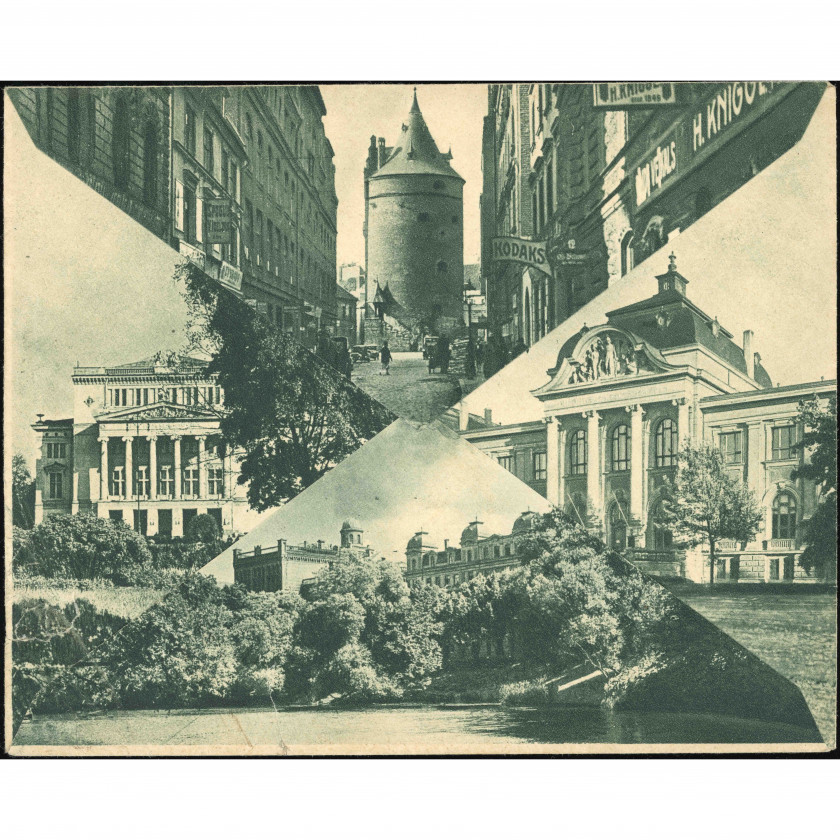 1939, Latvija, Starptautiska skatu vēstule, kas nosūtīta no Rīgas uz Florenci (Itālija)