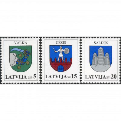 2004, Latvia, 5s-20s, Michel #604-#606, Ofset...