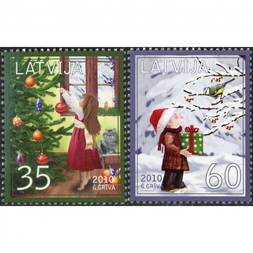 2010, Латвия, 35s-60s, Мишель #798-#799, Офсет, Без ВЗ, P13