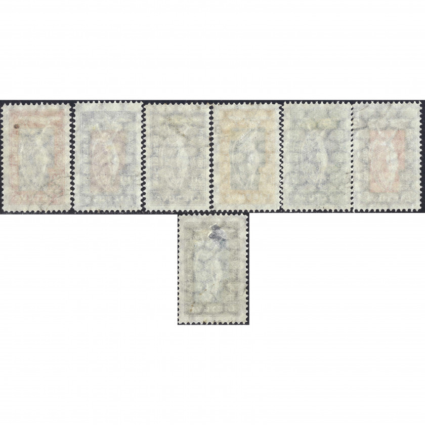 1921, Литва, 20s-5a, Соловьев #97-#102, Литография, ВЗ, P11.5
