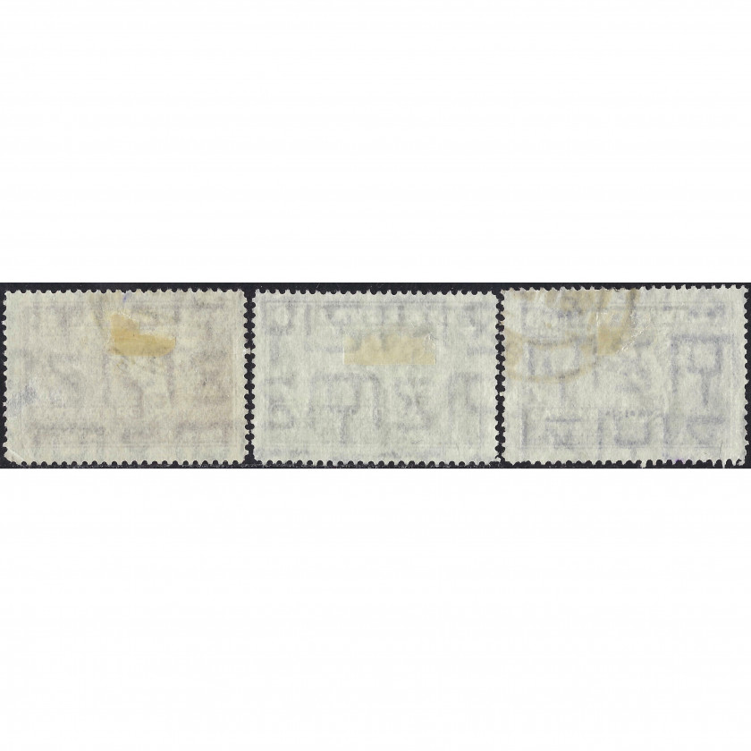 1936, Литва, 15c-60c, Соловьев #400-#402, Литография, ВЗ, P14, Авиапочта