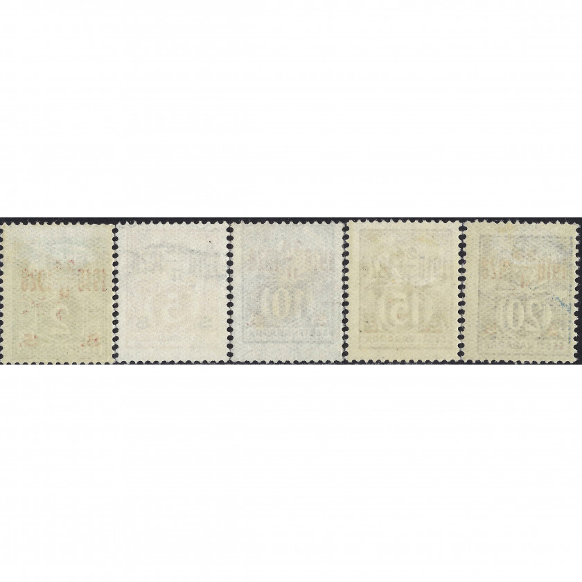 1928, Эстония, 2m-20m, Соловьев #67-#71, Типография, P14.5:14, Без ВЗ