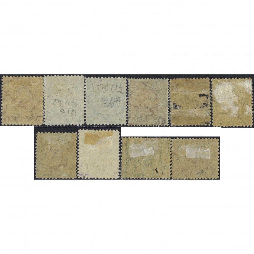 1919, Литва, 10s-5a, Соловьев #18-#27, Литография, ВЗ, P11.25