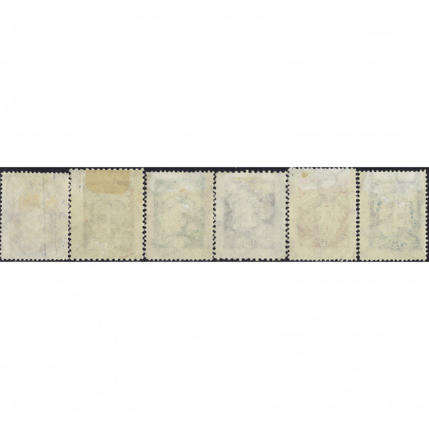 1927, Литва, 2c-25c, Соловьев #259-#264, Литография, ВЗ, P14.25