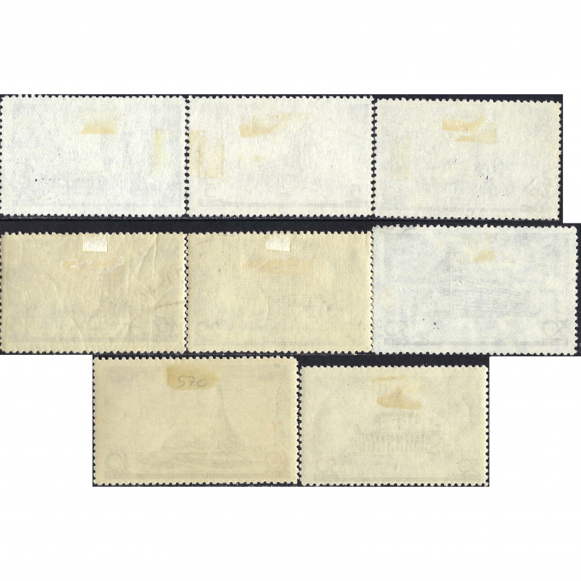 1937, СССР, 3k-50k, Соловьев #543-#550 / Мишель #558A-#565A, Фототипия, ВЗ, P12½