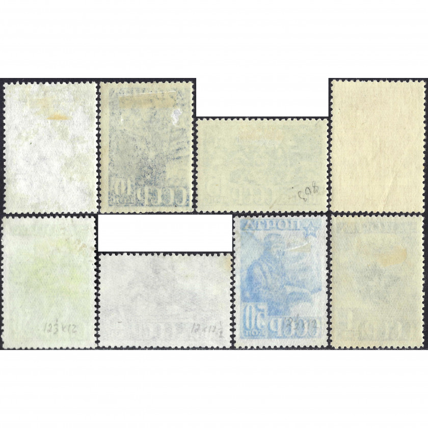 1941, СССР, 5k-1Rub, Соловьев #787A-#794A / Мишель #793C-#800C, Глубокая печать, Без ВЗ, P12:12.5