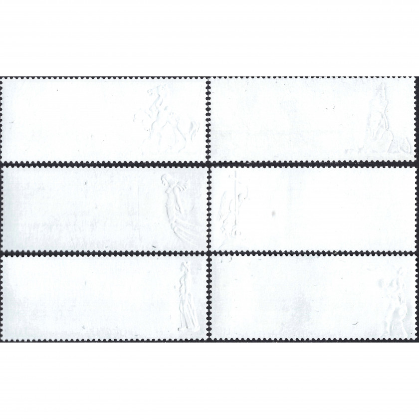 2003, Krievija, 5Rub, Zagorsky #849-#854 / Michel #1079-#1084, Ofset, Bez zīmoga, P12.5:12