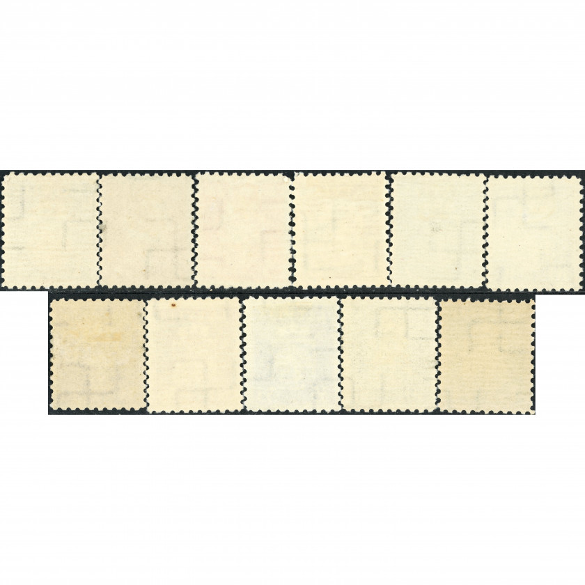 1940, Латвия, 1s-1L, Соловьев #274-#284 / Мишель #281-#291, Фототипия, ВЗ, P11½