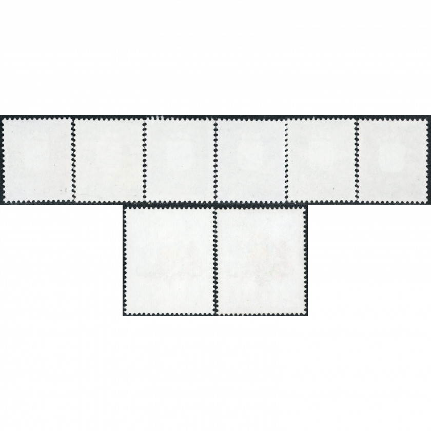 1991, Latvia, 5k-200k, Michel #305-#312, Ofset, Bez zīmoga, P14