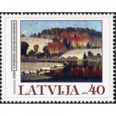 2000, Latvia, 40s, Michel #539, Ofset, Bez zī...