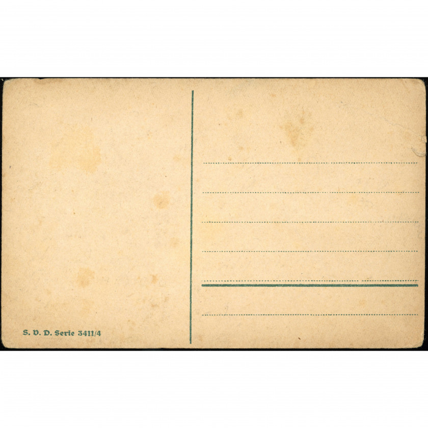 S. V. D. Publisher (New Year Postcard): Winter landscape and fir branch