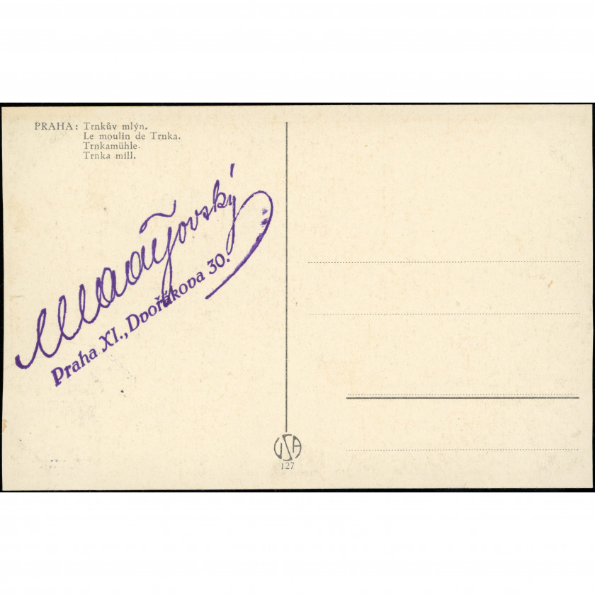 Prague (Trnka Mill, Water Tower, and the Vltava River, Czechoslovakia), period: 1928–1935, publisher: VŠA.