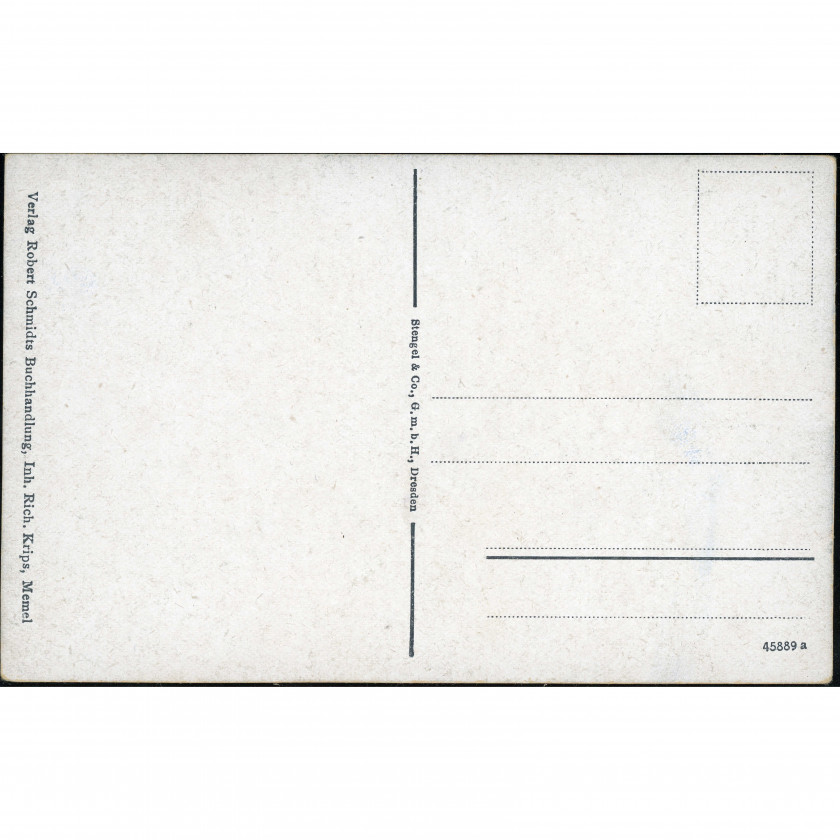 Juodkrantė (Schwarzort) (Lithuania, Curonian Spit) — Evening on the beach (Ostseebad Schwarzort – Abend am Strand), period: 1920s–1930s, publisher: Verlag Robert Schmidts Buchhandlung, Inh. Rich. Krips, Memel