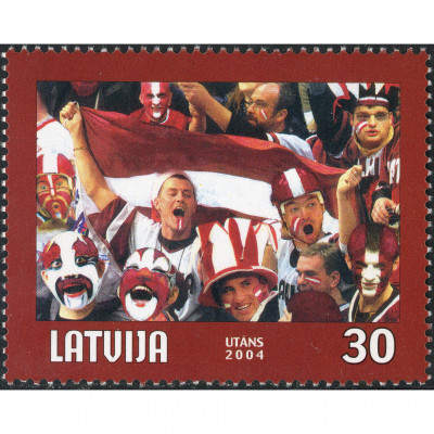 2004, Latvia, 30s, Michel #610A, Ofset, Bez z...