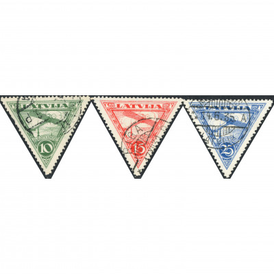 1931, Latvia, 10s-25s, Solovyov #136-#138 / M...