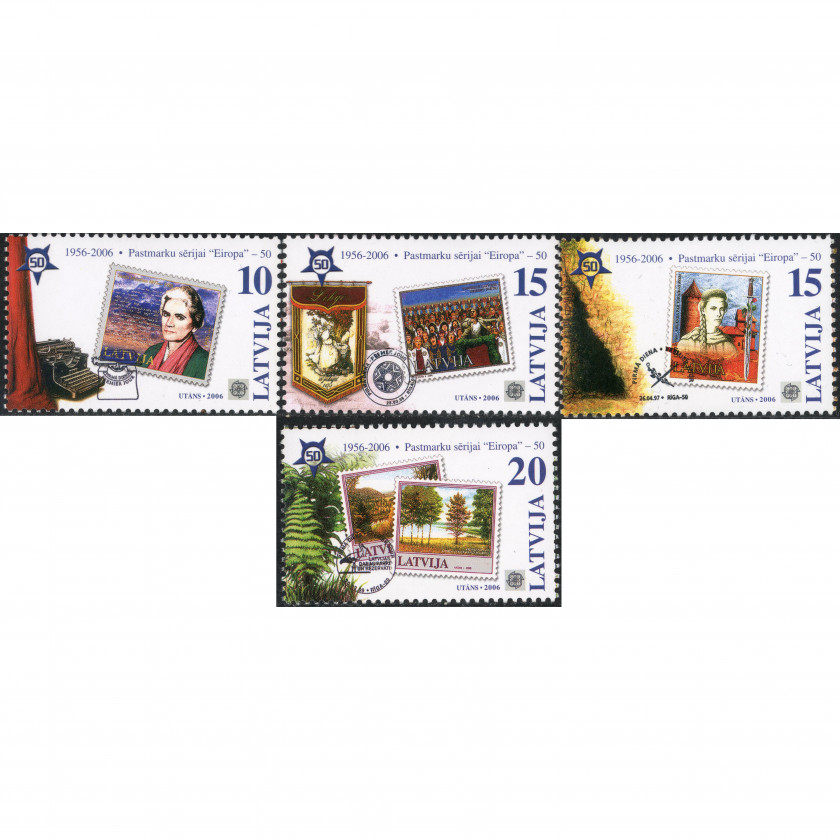 2006, Latvia, 10s-20s, Michel #652-#655, Offset, UnWmk, P14:13.5
