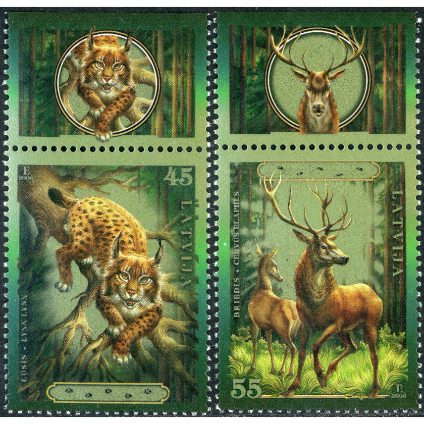 2006, Latvia, 45s-55s, Michel #682A-#683A, Offset, UnWmk, P14