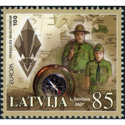 2007, Latvia, 85s, Michel #700, Ofset, Bez zī...