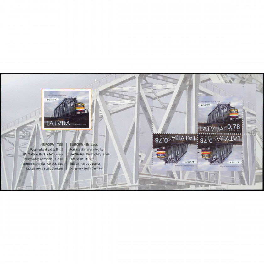 2018, Латвия, 0.78Eur, Мишель #1043D, Офсет, Без ВЗ, P14