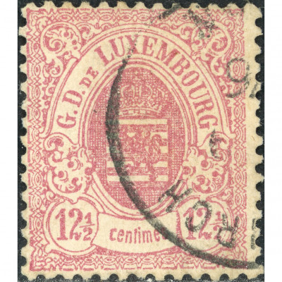 1875, Luxembourg, 12.5c, Michel #32b, Typogra...