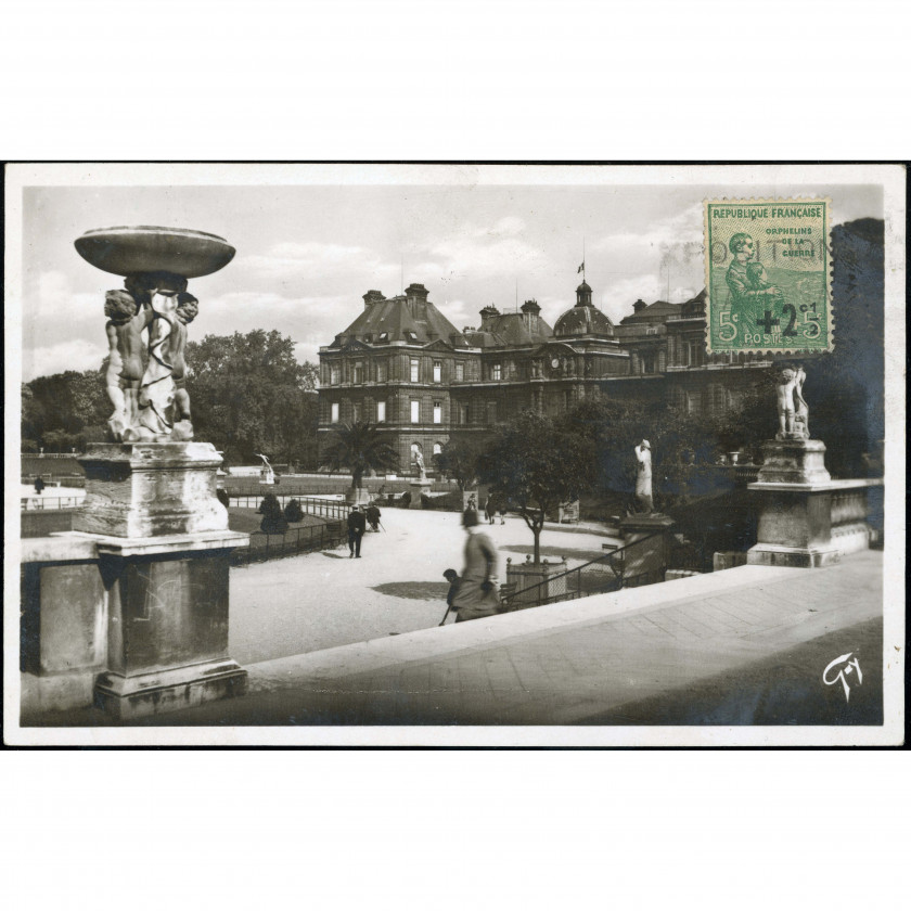 Paris (Luxembourg Garden, France), year: 1910s–1920s, publisher: A. Leconte (Paris).