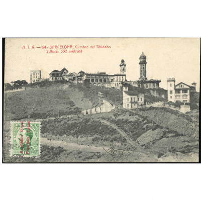 Barcelona (Mount Tibidabo, Spain), year maile...