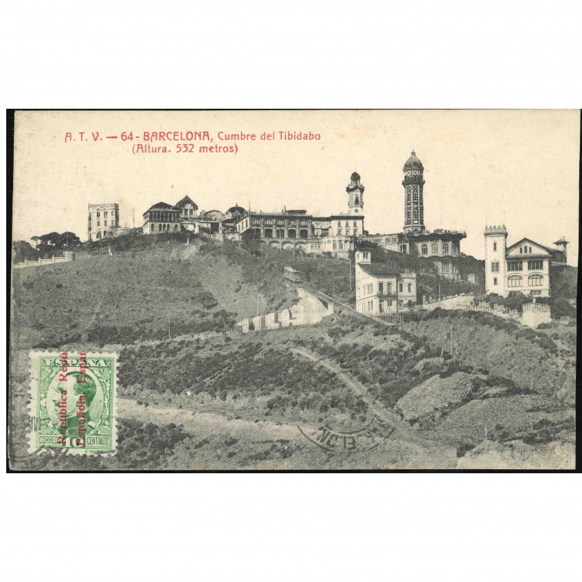 Барселона (гора Тибидабо, Испания), год отправки: 14 мая 1932 г., издатель: Angel Toldrá Viazo (A.T.V., Барселона).