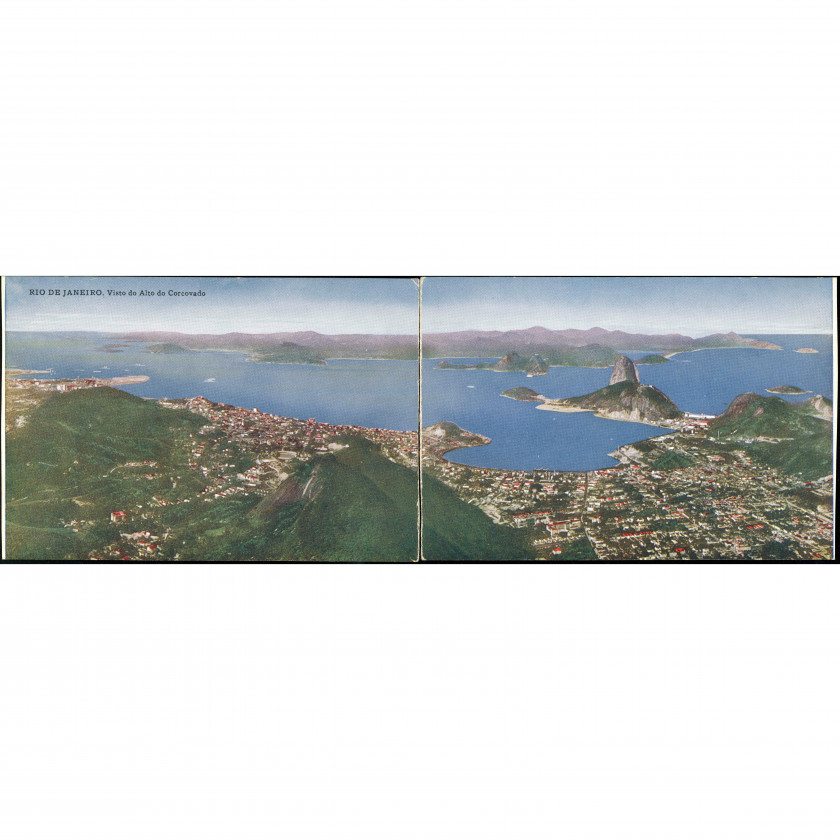 Рио-де-Жанейро (Вид с горы Корковадо, Бразилия), период: 1920-е – 1930-е гг., издатель: Editor Sao Paulo (серия Artista No. 116).