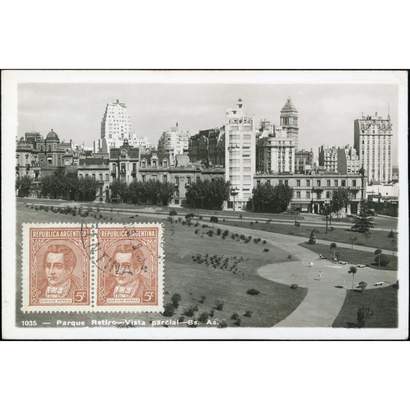Buenos Aires (Retiro Park, Argentina), date mailed: June 5, 1938, publisher: Unspecified (No. 1035).