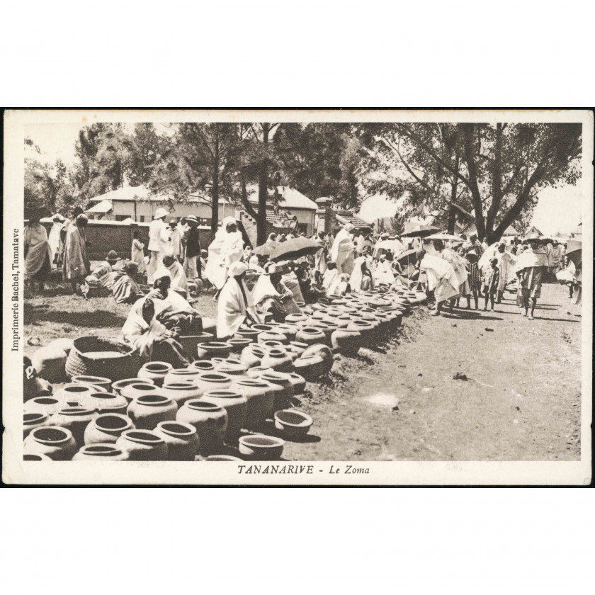 Антананариву (Рынок Зома, Мадагаскар), период: 1920-е – 1930-е гг., издатель: Imprimerie Bachel (Таматаве).