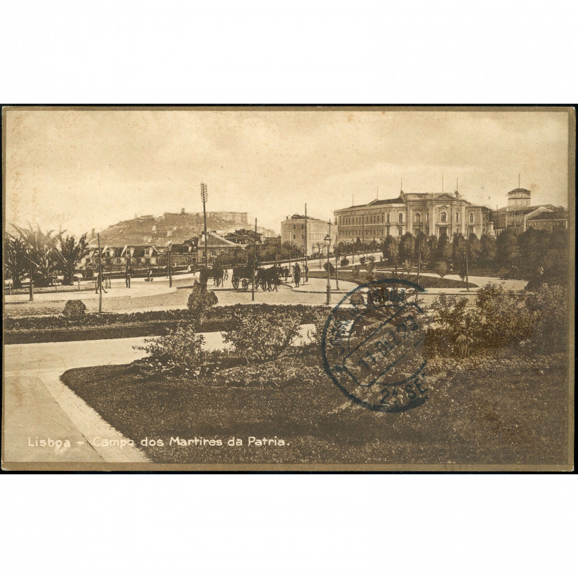 Lisabona (Portugāle) — Tēvzemes mocekļu laukums (Campo dos Mártires da Pátria), perioda datējums: 1910.–1920. gadi, izdevējs: nav norādīts.
