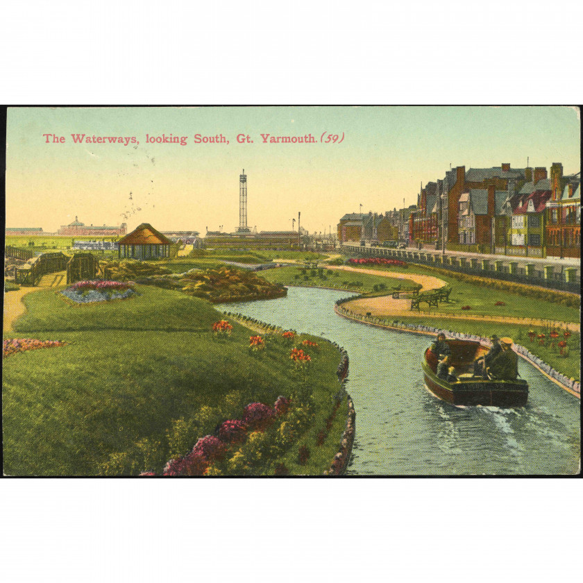 Great Yarmouth (Norfolk, England) — The Waterways, period: 1920s–1930s, publisher: British Production (Great Britain).