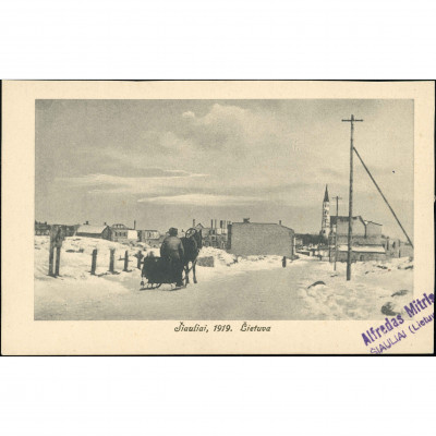 Šiauliai (Lithuania) — Historical winter view...