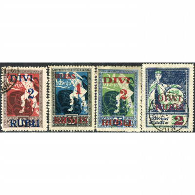 1920, Latvia, 1Rub/35k-2Rub/35k, Solovyov #51...