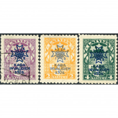 1923, Latvia, 1+10s-4+10s, Solovyov, #117-#11...