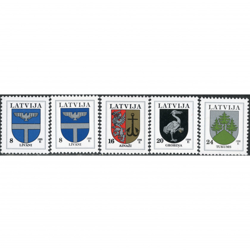 1995, Latvia, 8s-24s, Michel #399I-#402II, Offset, UnWmk, P13:12.5