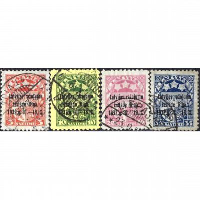 1932, Латвия, 3s-35s, Соловьев #200-#203, Лит...