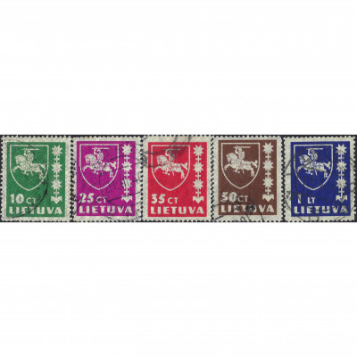 1937, Литва, 10c-1L, Соловьев #403-#407, Лито...