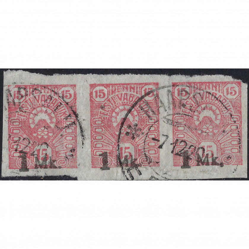 1920, Эстония, 1m/15p, Соловьев #23, Типография, Без ВЗ