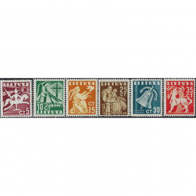 1940, Lithuania, 5c-35c, Solovyov, #428-#433...