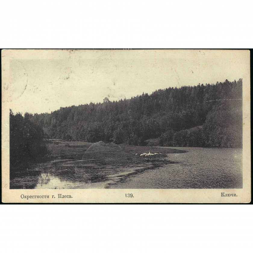 1916, Krievijas Impērija, Atklātne "Pļesas apkārtne. Kļuči (Avoti)."