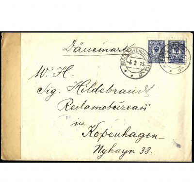 1915, Russian Empire, A letter sent via Finla...