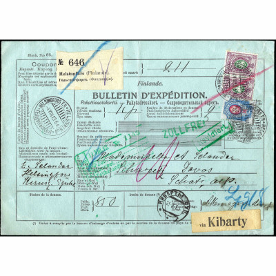 1913, Russian Empire, A parcel dispatch from...