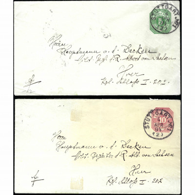 1894, German Empire, Letters are addressed to...