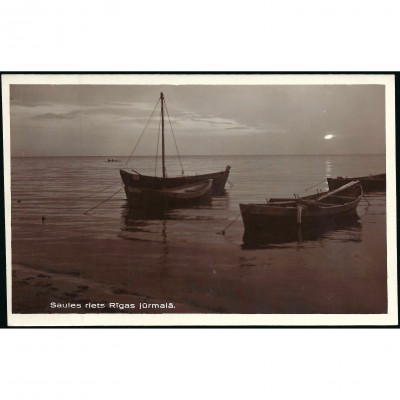 Postcard, Sunset at the Riga Seaside