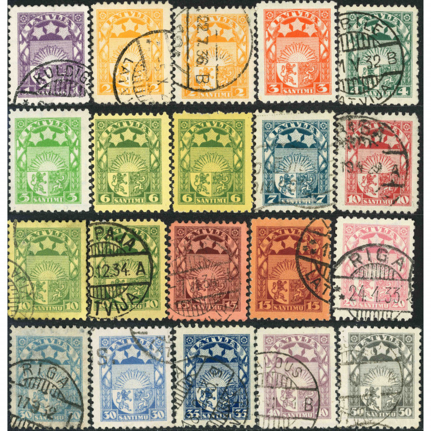 1927, Латвия, 1s-50s, Соловьев #99-#113 / Мишель #117-#175, Литография, ВЗ, P10