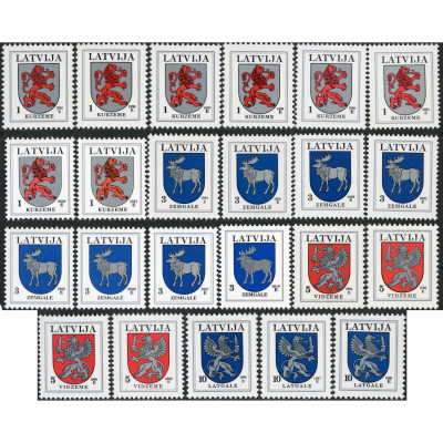 1994, Латвия, 1s-10s, Мишель #371IA-#374IVA...