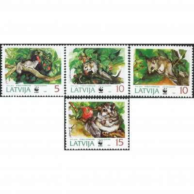 1994, Latvia, 5s-15s, Michel #378-#381, Offse...
