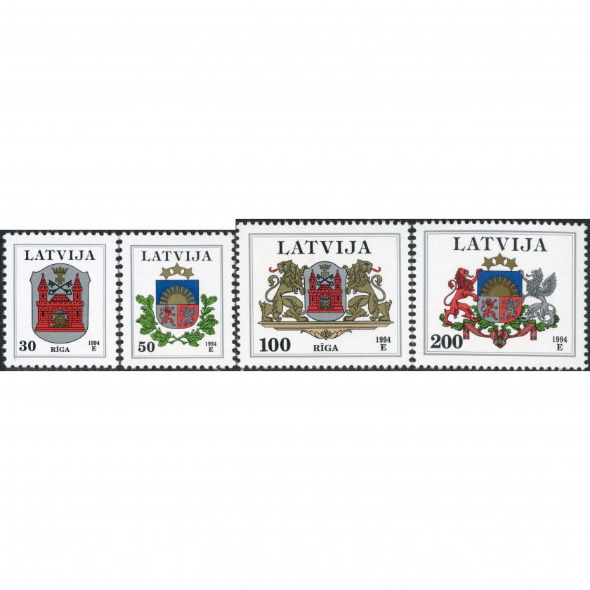 1994, Latvia, 30s-200s, Michel #389-#392, Ofset, Bez zīmoga, P14